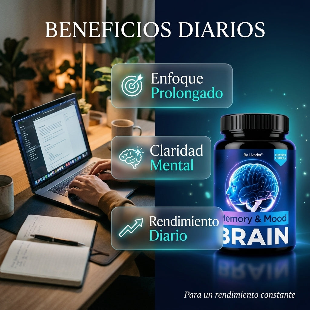 Memory Mood Brain: Mejora tu memoria, concentración y claridad mental.